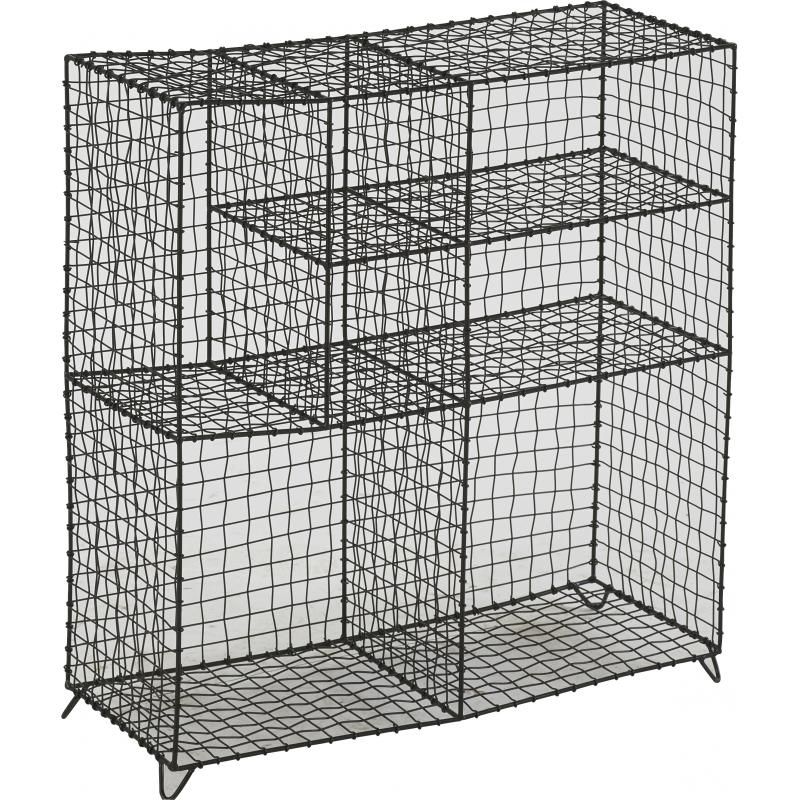 WIRE STANDING SHELF BLACK 65 - CABINETS, SHELVES