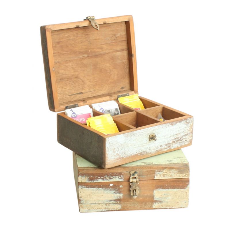 SCRAPWOOD TEA BOX       - DECOR ITEMS