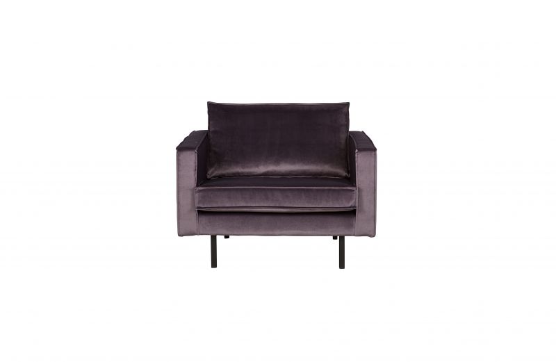 BERLIN VELVET ARMCHAIR ANTRACIT GREY    - CHAIRS, STOOLS