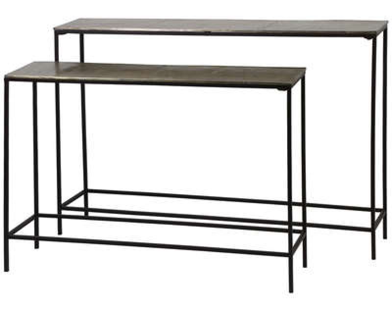 CONSOLE TABLE FILIGREE METAL BRONZE 2 SIZES - CONSOLS, DESKS