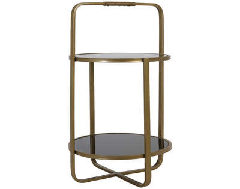 ETAGERE 2 LAYERS ASKER GOLD - DECOR OBJECTS