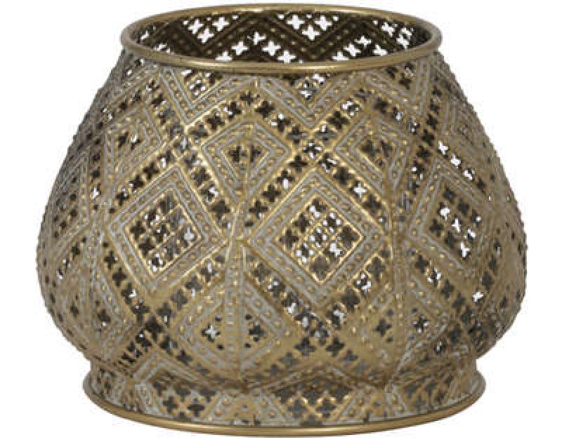 TEALIGHT MAWAR ANTIQUE GOLD - CANDLE HOLDERS TEALIGHT MAWAR ANTIQUE GOLD - CANDLE HOLDERS