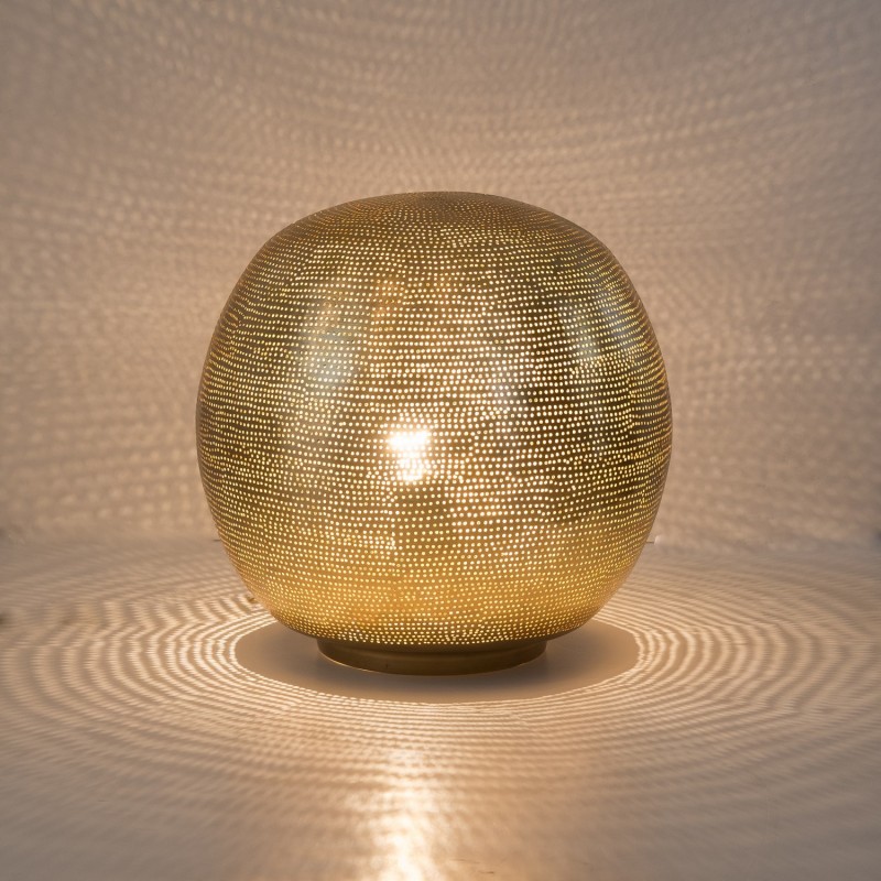 TABLELAMP BALL FLSK GOLD 30 - TABLE LAMPS