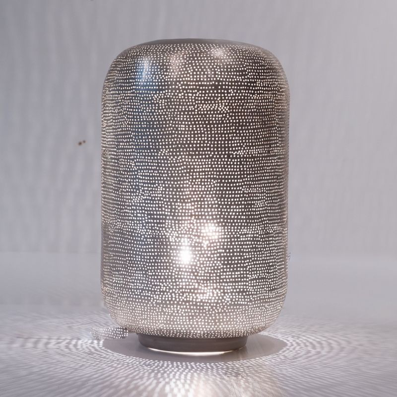 TABLE LAMP LAMPOON MEDIUM SILVER BRASS - TABLE LAMPS TABLE LAMP LAMPOON MEDIUM SILVER BRASS - TABLE LAMPS