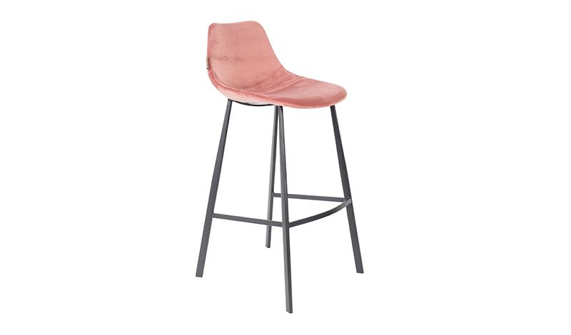 BARSTOOL VELVET ORANGE - CHAIRS, STOOLS BARSTOOL VELVET ORANGE - CHAIRS, STOOLS
