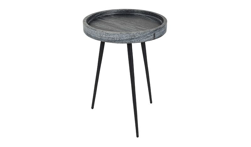 SIDE TABLE GREY MARBLE 33      - CONSOLS, DESKS