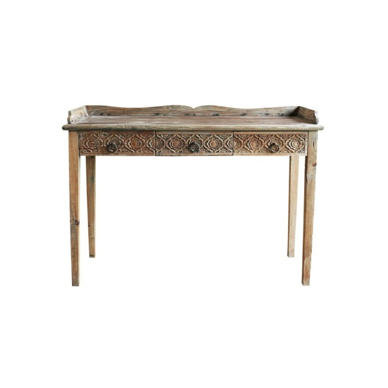 DESK LOTUS CARVING 3 DRAWERS - CONSOLS, DESKS DESK LOTUS CARVING 3 DRAWERS - CONSOLS, DESKS