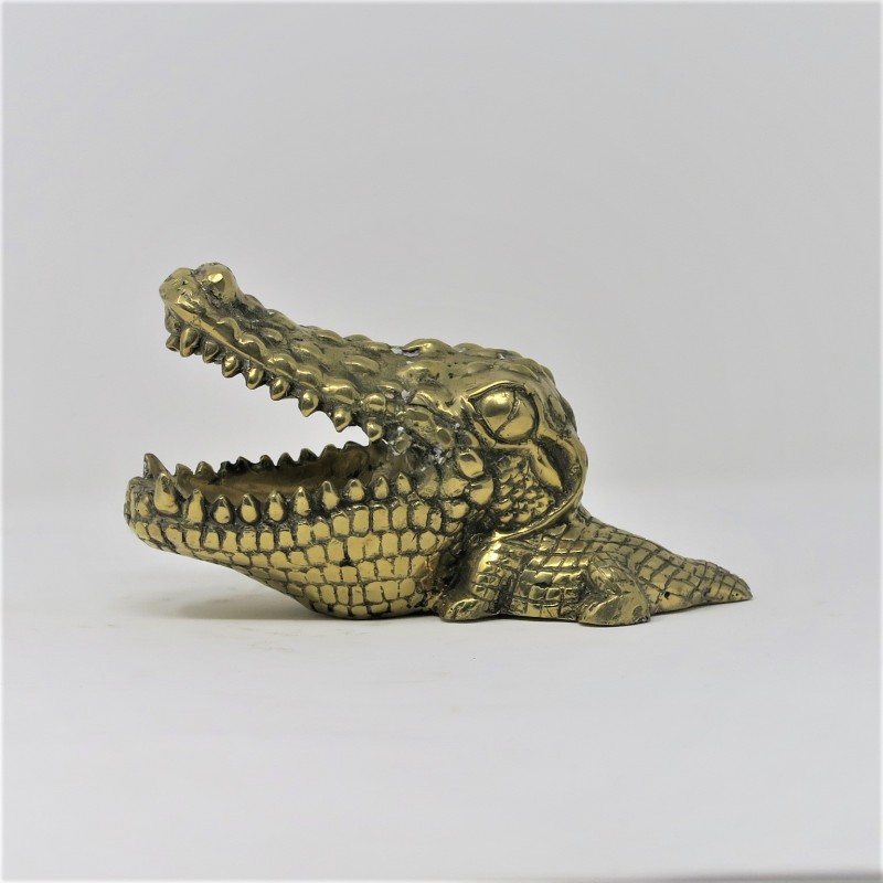 CROCODILE DECO STATUE BRONZE CROCODILE DECO STATUE BRONZE