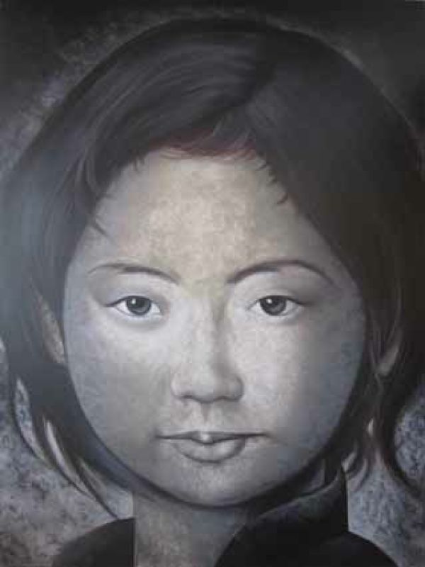 ASIAN GIRL GREY FACE - PAINTINGS ASIAN GIRL GREY FACE - PAINTINGS