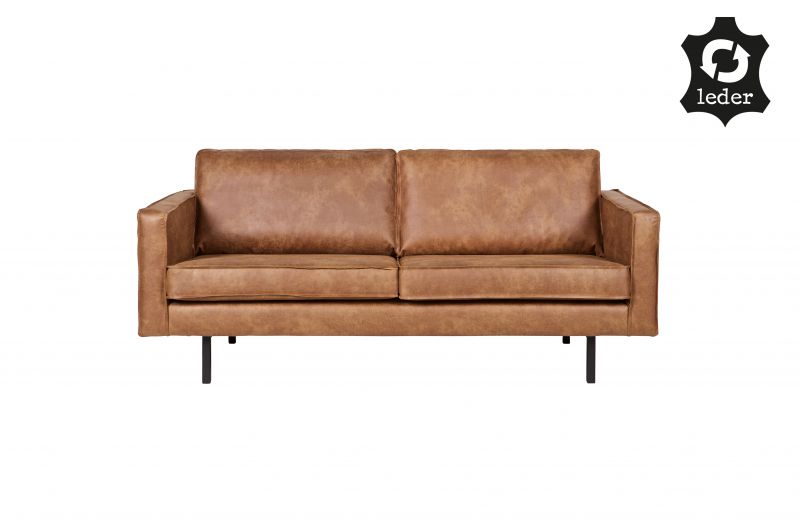 BERLIN SOFA RECYCLE LEATHER COGNAC 277 - CONTEMPORARY SOFA