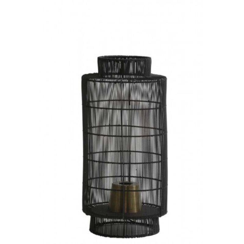 TABLE LAMP WIRE CYLINDER BLACK - TABLE LAMPS