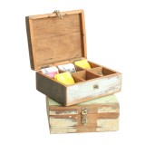 SCRAPWOOD TEA BOX       - DECOR ITEMS