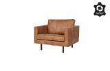RD RECYCLE LEATHER ARMCHAIR COGNAC - CHAIRS, STOOLS