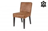 RD RECYCLE LEATHER DINING CHAIR COGNAC - CHAIRS, STOOLS