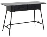 METAL ANTIQUE BLACK DESK TWO DRAWERS - CONSOLS, DESKS