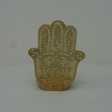 WAX HOLDER HAND SINGLE GOLD