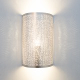 WALL LAMP CYLINDER BRASS SILVER PLATED 30 - WALL LAMPS