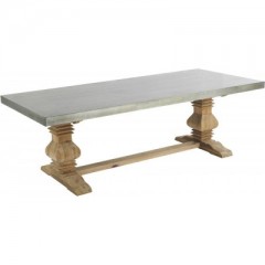 Dining Table Repas Edouard Dark Zinc       - DINING TABLES
