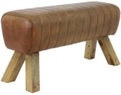 BENCH RAMY LEATHER BROWN   - BENCHES