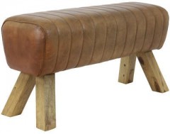 BENCH RAMY LEATHER BROWN - BENCHES