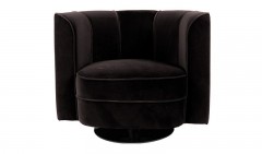 LOUNGE CHAIR AROUND BLACK VELVET -45% - CHAIRS, STOOLS